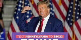 Trump fanfarronea por sus buenos resultados en los sondeos pese a estar imputado