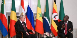Putin y Ramaphosa debaten los preparativos de la cumbre de los BRICS en Sudáfrica