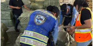 Policia Nacional en coordinación con el MP decomisa mercadería valorada en 10 millones de lempiras en Puerto Cortés