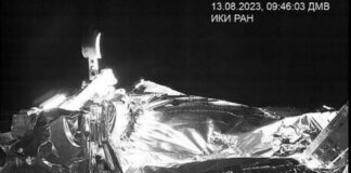 La sonda rusa Luna-25 envía fotografías de un cráter cercano al Polo Sur lunar