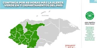 Copeco mantiene por 48 horas más la Alerta Verde en 11 departamentos