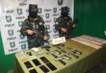 La PMOP decomisa un fuerte armamento de municiones que pretendían ingresar en la PNFAS