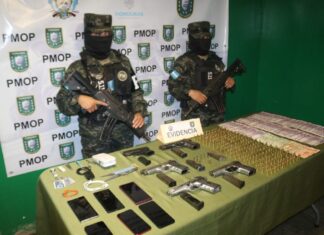 La PMOP decomisa un fuerte armamento de municiones que pretendían ingresar en la PNFAS
