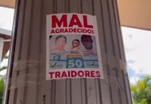 De «Mal agradecidos y traidores» tildan en afiches a diputados del PSH