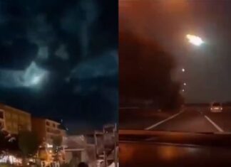 Decenas de personas filman un probable meteorito en el este de Turquía