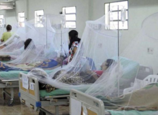 Sala pediátrica del Hospital Escuela colapsada por dengue