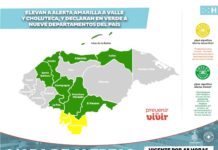 Alerta amarilla en Choluteca y Valle, verde en otros 9 departamentos de Honduras por efectos de la tormenta Pilar