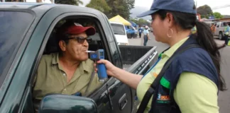 Aplicarán un total de 18 mil pruebas de alcoholemia durante el Feriado Morazánico en Honduras