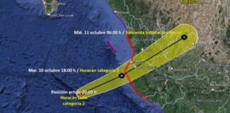 El huracán Lidia crece a categoría 2 durante su avance hacia el occidente de México