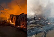 ¡Incendio voraz! consumió al menos quince negocios en Intibucá