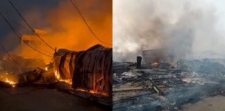 ¡Incendio voraz! consumió al menos quince negocios en Intibucá