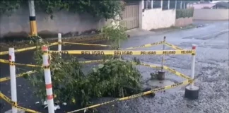 ¡Cuidado! Se forma socavón en la colonia Humuya de Tegucigalpa