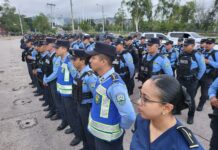 Contingente de la Policía Nacional brinda seguridad a la movilización del BOC
