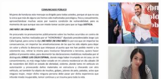 Higinia Chevez relata presunta agresión del diputado Cálix