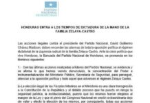Acciones ilegales contra David Chávez deben encender alarmas en la oposición política, señala el Partido Nacional
