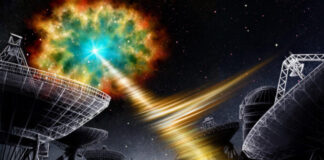 Hallan una nube interestelar que oculta un objeto que produce estallidos rápidos de radio