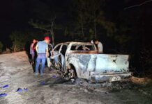 Hallan tres personas calcinadas en el interior de un vehículo en Santa Rosa de Copán