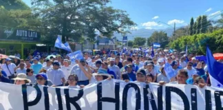 El BOC realiza multitudinaria marcha en Olanchito, Yoro