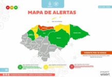 Copeco eleva a Alerta Roja el departamento de Atlántida por fuertes lluvias