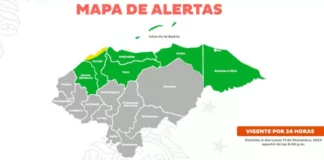 Elevan a Alerta Amarilla al municipio de Omoa en Cortés y continúan en Verde siete departamentos