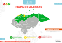 Copeco eleva a alerta amarilla a dos municipios del norte y siete departamentos mantienen alerta verde