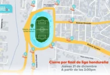 Varios calles de la capital estarán cerrados previo a la gran final entre Olimpia y Motagua