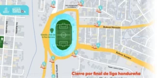 Varios calles de la capital estarán cerrados previo a la gran final entre Olimpia y Motagua
