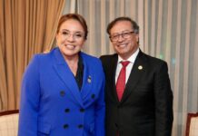 La presidenta Xiomara Castro se reúne con Gustavo Petro para hablar sobre temas de interés bilateral