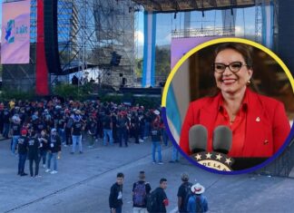 Personas de todo el país afines a Libre llegan para conmemorar el segundo aniversario del mandato de Xiomara Castro