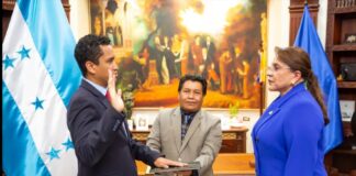 Presidenta Xiomara Castro juramenta a Christian Duarte como director del SAR