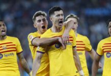 Lewandowski rescata al Barcelona en Balaídos