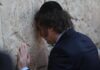 El presidente argentino Javier Milei visita el Muro de las Lamentaciones en Jerusalén