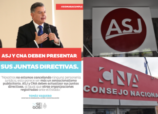 El gobierno le pide a la ASJ y CNA registrar juntas directivas