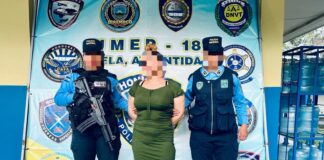 Por golpear a su pareja de 55 años detienen a una mujer en Tela