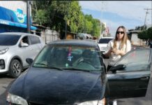 (VIDEO) vea el momento en que una mujer atropella intencionalmente a un Policía de la AMDC