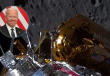 Biden celebra el aterrizaje en la Luna del módulo Odiseo