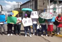 Empleados protestan por cierre de maquila en Villanueva, Cortés