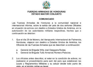 Según las Fuerzas Armadas, los dos generales que viajaron a testificar en el juicio de JOH no siguieron los procedimientos