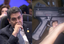 Fiscalía expone armas como evidencia en juicio contra el expresidente Hernández