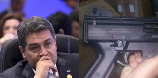 Fiscalía expone armas como evidencia en juicio contra el expresidente Hernández