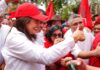 Precandidata Rixi Moncada visita Santa Cruz de Yojoa y pide que se unan a la «Rixineta»