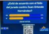 Encuesta entre HCH y la firma ESMEC revela que el 59% de la población no está de acuerdo con el fallo del jurado contra Juan Orlando Hernández