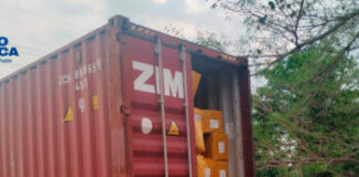 Policía Nacional retiene mercadería de contrabando valorada en casi 20 millones de lempiras en Yuscarán, El Paraíso