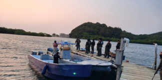 Decomisan embarcación en Islas de la Bahía, con armas y envoltorios de estupefacientes