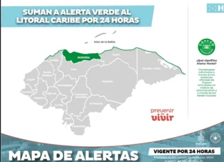 Alerta verde en el Litoral Caribe por lluvias que deja el paso de un frente frío