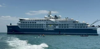 ¡Histórico! Llega un crucero con más de 330 turistas y tripulantes a la isla de Amapala