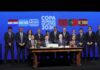 FIFA y Conmebol firman, junto a presidentes de Paraguay y Uruguay, acta del Mundial 2030