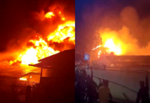 Voraz incendio consume por completo el hospital público en Roatán