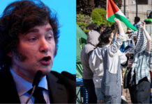 Milei califica de «aberrantes» las protestas propalestinas en universidades de EE.UU.