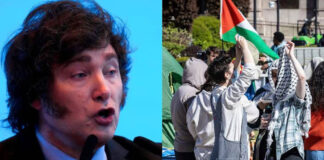 Milei califica de «aberrantes» las protestas propalestinas en universidades de EE.UU.
